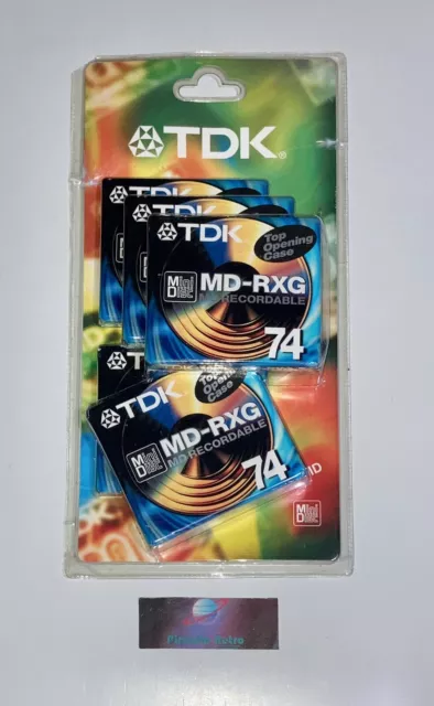 5x TDK MD-RXG 74 min Minidisc recordable Neuf New blister rigide