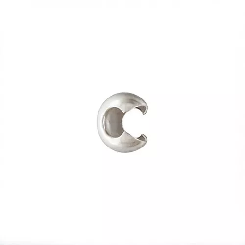 10x Crimp Perlenabdeckungen 3 mm Sterlingsilber 925 für Schmuckherstellung