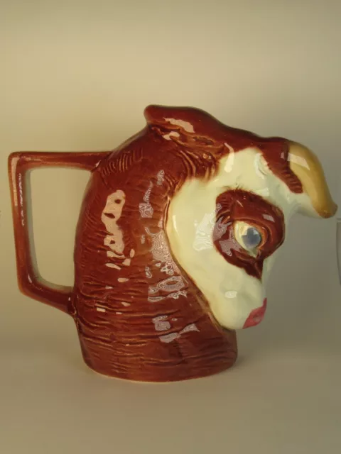 Vintage Czechoslovakia Ceramic Bull Cow Pitcher Creamer 1336