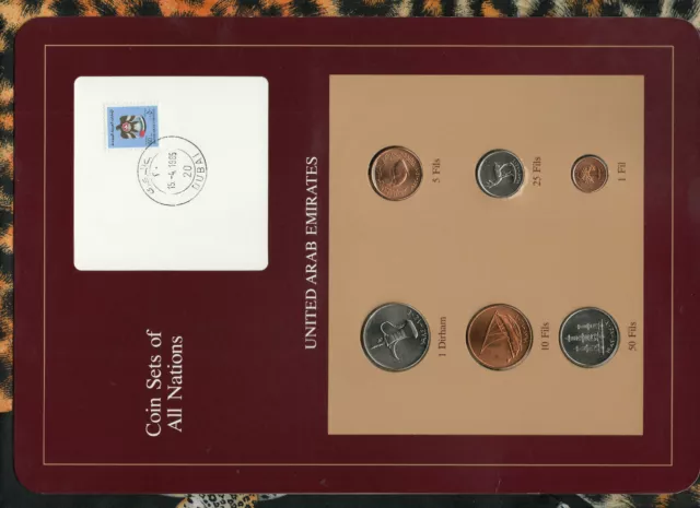 Coin Sets of All Nations UAE United Arab Emirates UNC 1973-1984