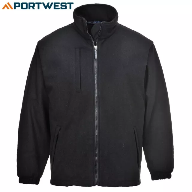 Portwest Work Jacket - Trade Shower Proof Work Fleece - Lined and Wind Proof