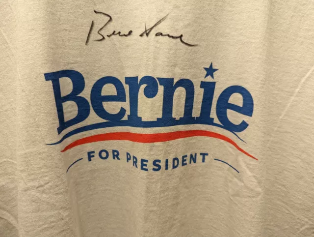 Bernie Sanders 2016 Presidential Campaign SIGNED T-Shirt JSA Authenticated Auto