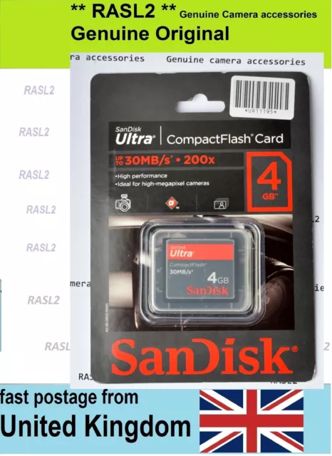 4GB SanDisk Compact Flash CF Memory Card for Canon EOS 5D,7D, Nikon D800, D700