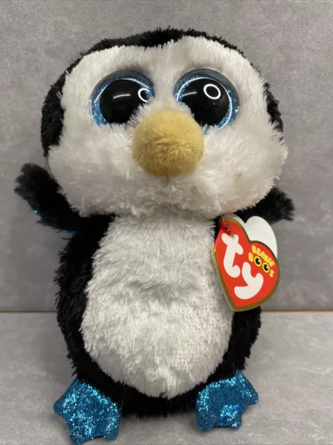 Official Ty Beanie - Ty Beanie Boo -Waddles Penguin Reg 15Cm Soft Toy 36008