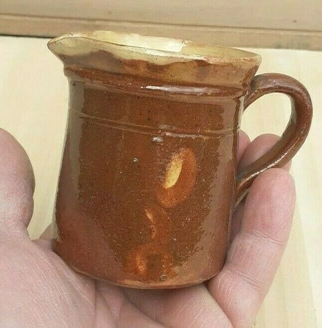 Petit Pot De Dinette Ancien En Porcelaine - 6,3 Cm, Occasion - Pour Collection Ou Décoration