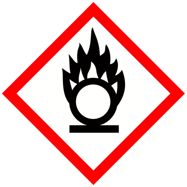 Safety Label - Oxydizing GHS 03 - Sticker Available In Multiple Sizes