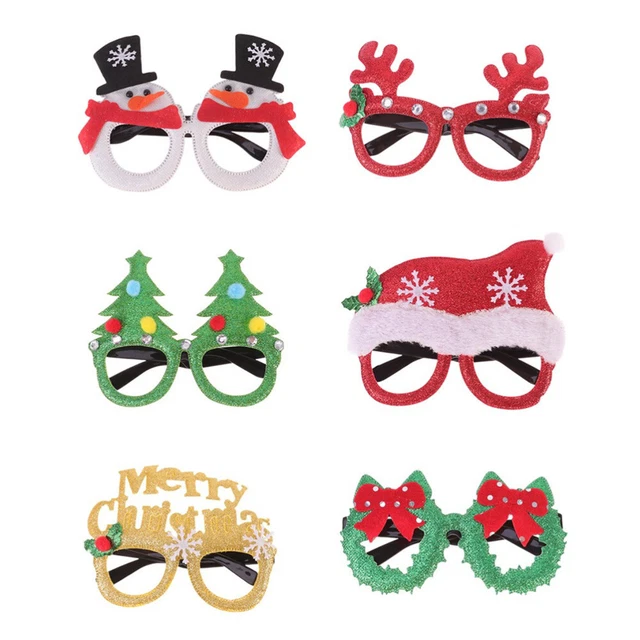 6 pz occhiali albero di Natale occhiali stoffa