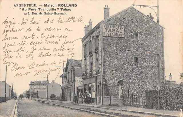 Cpa 95 Silver House Rolland Au Father Tranquil Tobacco Rue St Germain