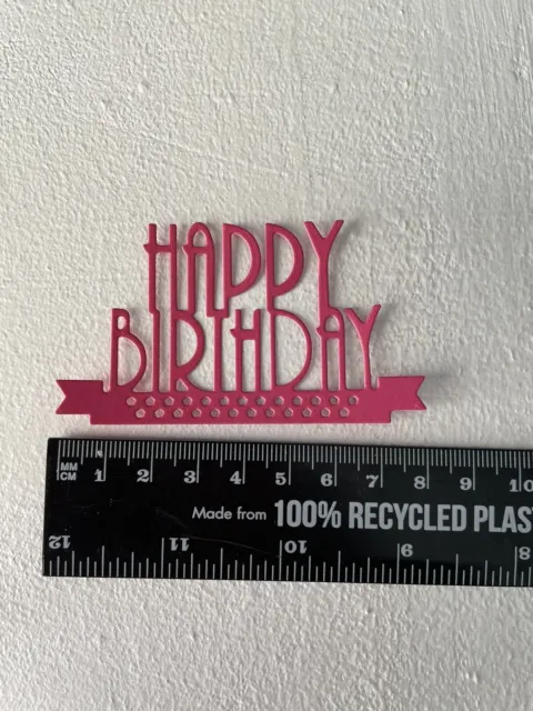 Die Cuts 20 X  LARGE Happy Birthday Sentiment Card Topper. Embellishments