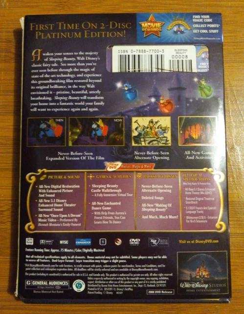 SLEEPING BEAUTY 50th Anniversary Platinum Edition  (DVD, 2008) 2