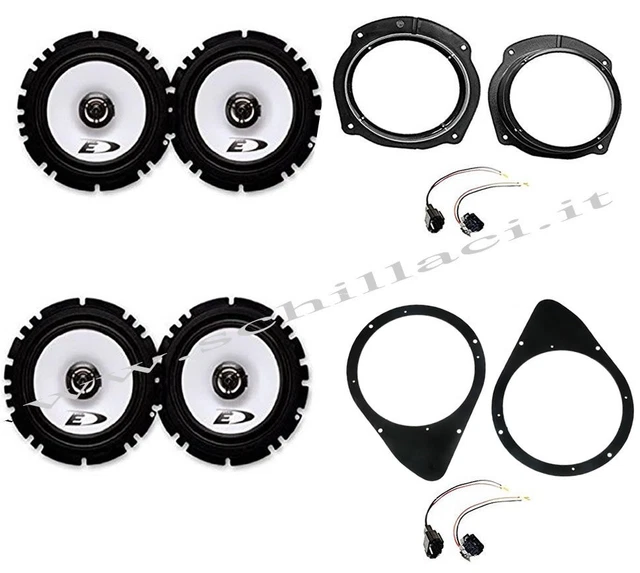 Kit 4 Haut-parleurs Phonocar Pour Fiat Stilo 3 Portes - 6,5" Coaxial - Neuf Sous Boîte