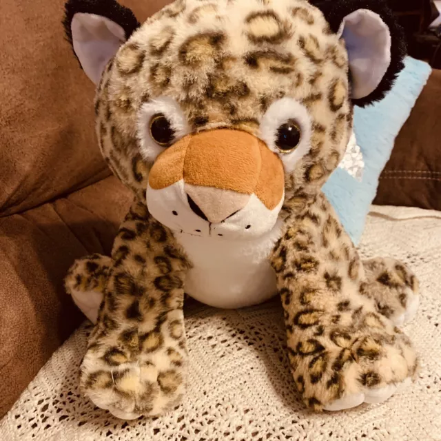 Jumbo XL Leopard Sitting Plush Stuffed Animal Fiesta 17 Inches Beautiful Toy Cat