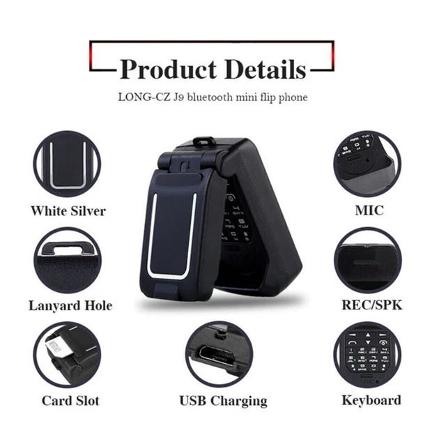 J9 Mini Flip Mobile Phone 0.66" Smallest Cell Phone Wireless BT Dialer For Kids J9 Mini Flip Mobile Phone 0.66" Smallest Cell Phone Wireless BT Dialer For Kids