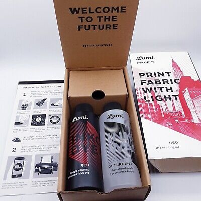 NEWLumi Inkodye Impresión Tela con Luz Hágalo usted mismo Kit de Impresión de Pantalla Rojo Kit de Impresión
