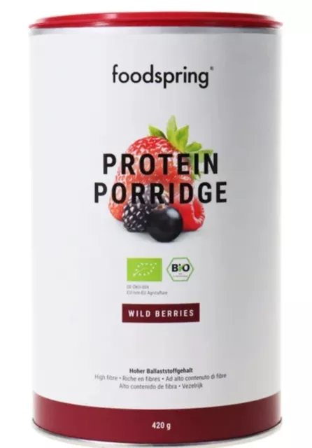 foodspring BIO Protein Porridge Wild Berries. 4 x 420g MHD !!!!!!
