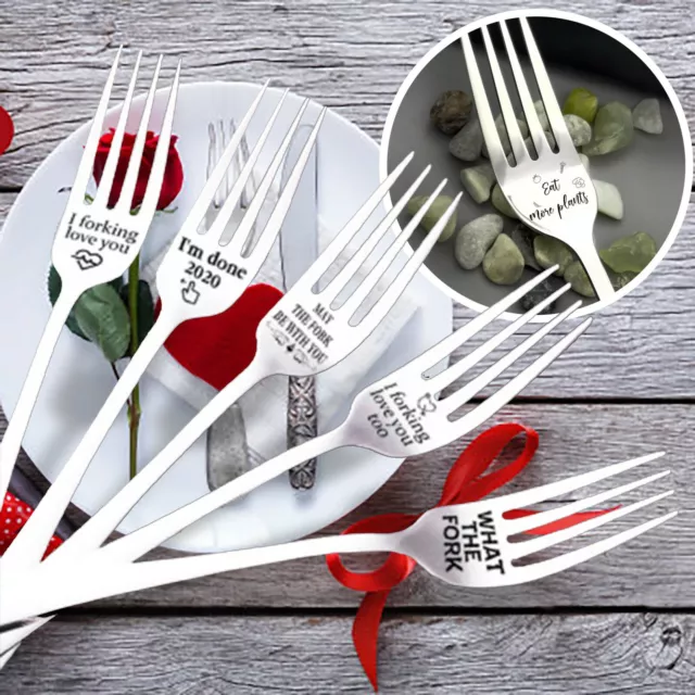 I Forking Love You Engraved Valentine's Day Fork Best Present for Family Friends