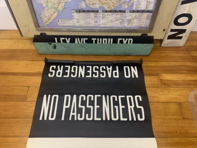 Nyc R17 Ny Subway Roll Sign No Passengers Urban Man Cave Garage Old Style Vellum 3