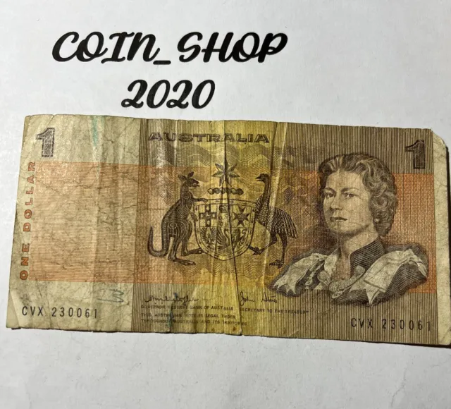 Banknote Australia 🇦🇺 $1.00 1977 Knight/Stone CVX Circulated #50A