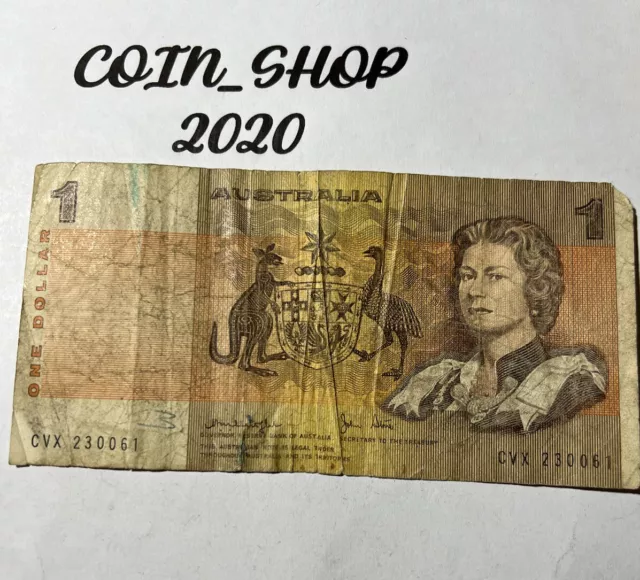 Banknote Australia 🇦🇺 $1.00 1977 Knight/Stone CVX Circulated #50A