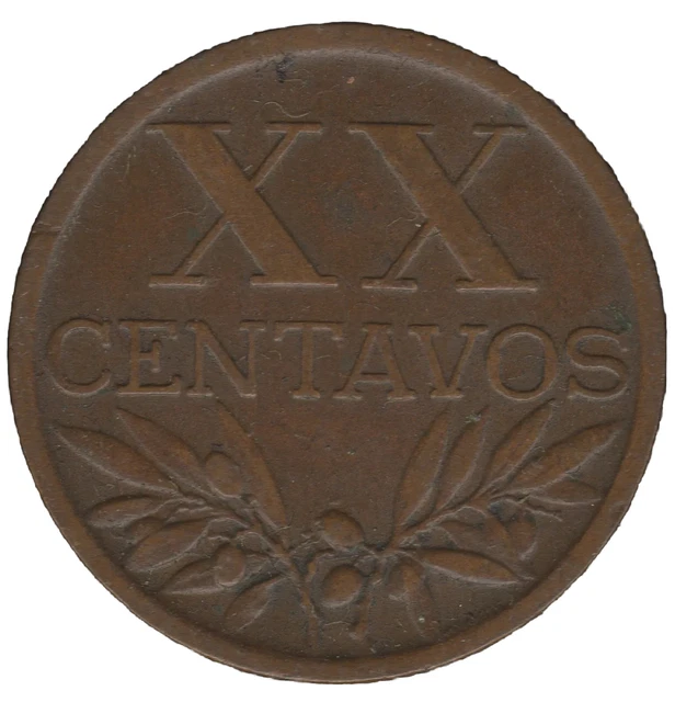 1949 Portugal 20 Centavos Coin