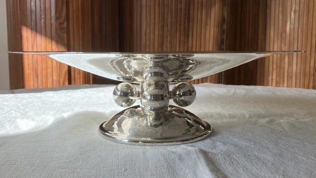 Coupe Art Déco Martelée Soleil Signée Christofle – Métal Argenté