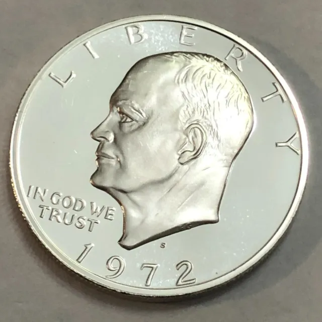 1972-S 40% silver gem proof Eisenhower IKE dollar.  #6