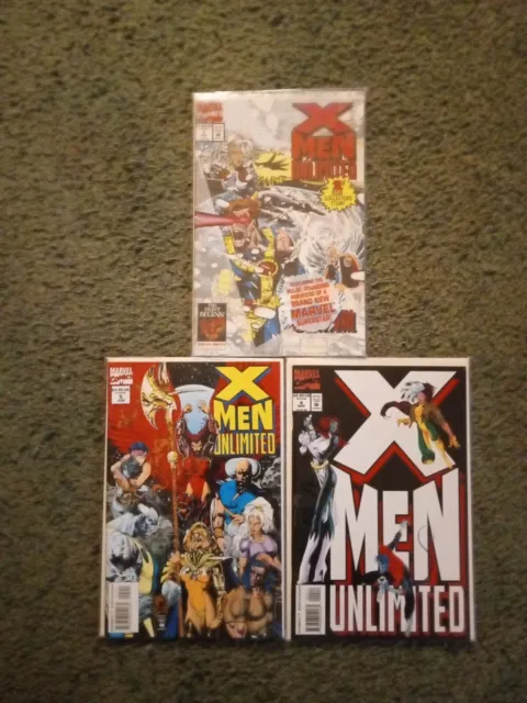 Marvel Comics "X-Men Unlimited" 1,4,5 Lot Of 3 Copper Age NM PERFECT! KEY ISSUE!