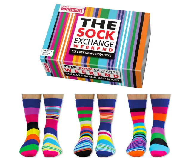 Oddsocks Weekend SOCKEN 6er Set 39 46 Mann Verrückte Strümpfe Unterschiedlich