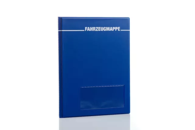 1x Fahrzeugmappe A5 blau Bordbuch Fahrermappe Dokumentenmappe Organizer KFZ Auto