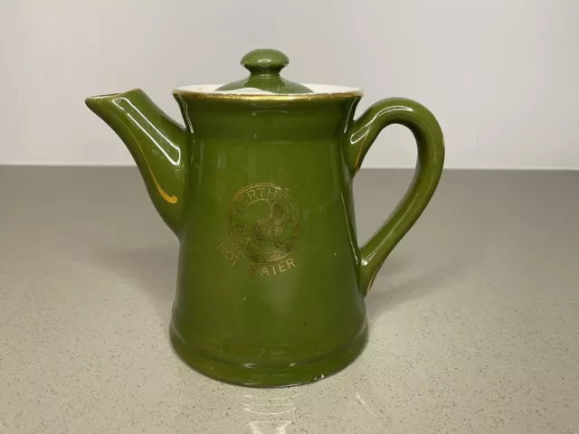 Northern Pacific Railroad Yellowstone Park Hot Water Tea Pot Hall made USA RARE