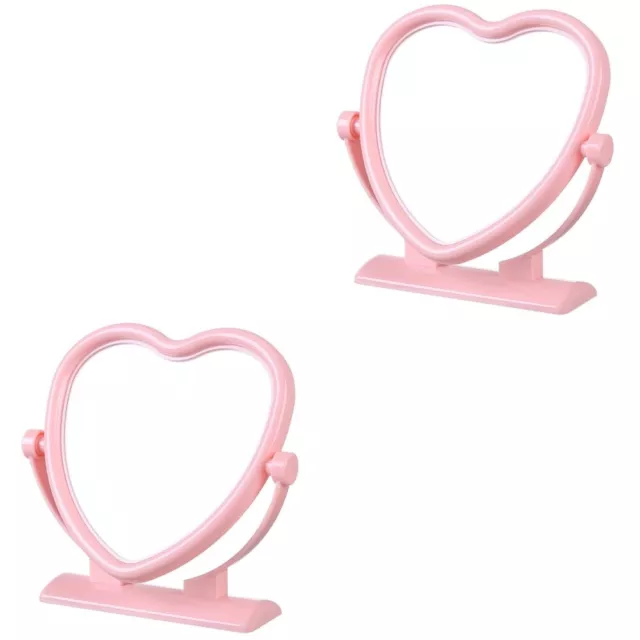 Set of 2 Plastic Double Sided Makeup Mirror Office Dressing Table Mirrors