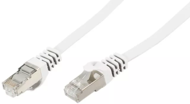 DIGITUS Patchk.Cat.6a U-FTP 0.5 m White Flat AWG 30 PVC (US IMPORT)