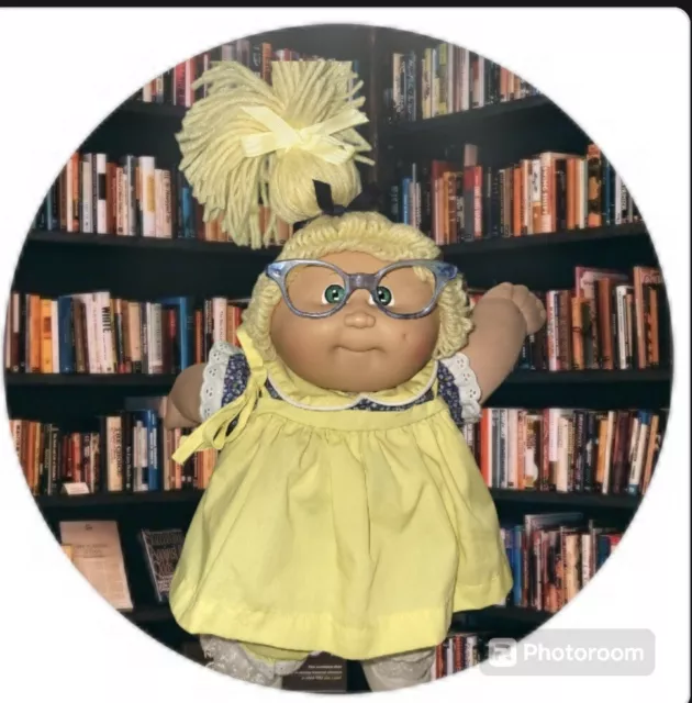 HTF Vintage 1985 Cabbage Patch Kids Doll, Hm#3,ok-Tag, Side Pony W/glasses & box