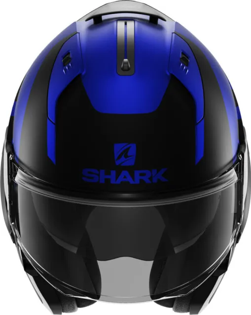 Shark Evo ES Kedje Matt BKB Black Blue Modular Flip Front Motorcycle Helmet