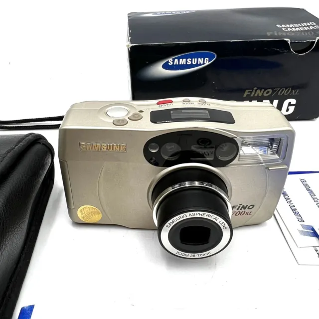Macchina fotografica compatta vintage Samsung FINO 700 Xl con scatola TESTATA 2