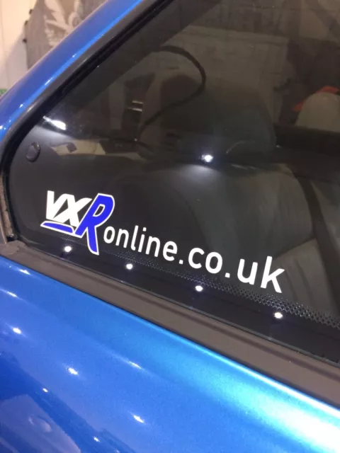 VXR online window sticker graphic decal vauxhall white / blue