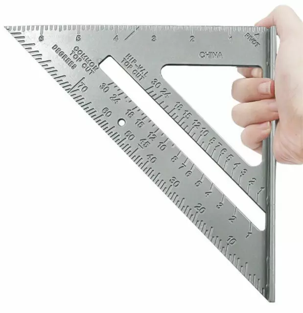 6'' Aluminium Alloy Roofing Rafter Square Triangle Angle Measuring Tool Guide