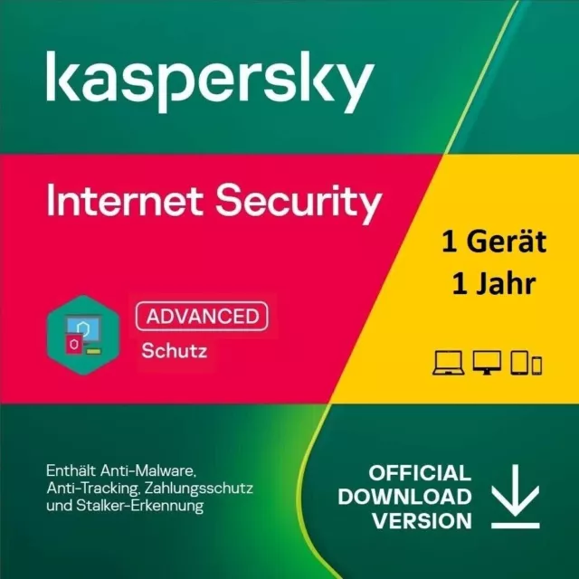 Kaspersky Internet Security 2024 1 PC 1 Jahr per EMAIL SOFORT WIN 10 und 11