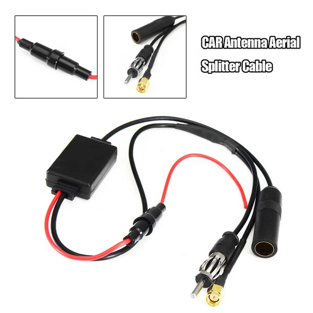 UNIVERSAL DAB FM AM Car Antenna Aerial Splitter Cable Digital Radio