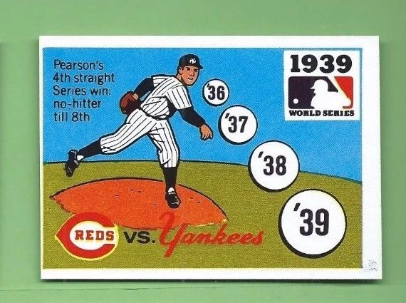 1971 Fleer R.G. LAUGHLIN WORLD SERIES 1939 Yankees v. Reds #37 Black Back NRMT