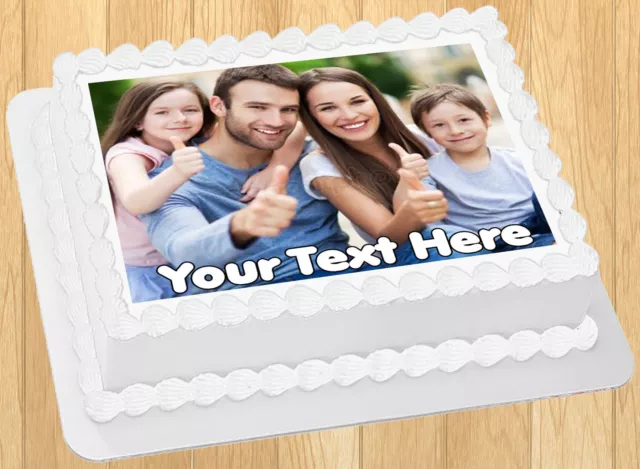 Edible Cake Topper Image Your personalized PHOTO Wafer Paper Sheet (8"x10.5")