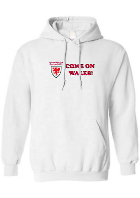 Come On Wales Welsh Dragon Logo Qatar Football World Cup 2022 Mens Unisex Hoodie