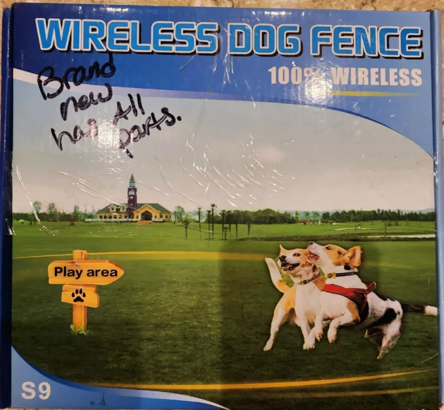 100% Wireless Electric Dog Fence S9 System  Reaches 1000 feet,New Open Box