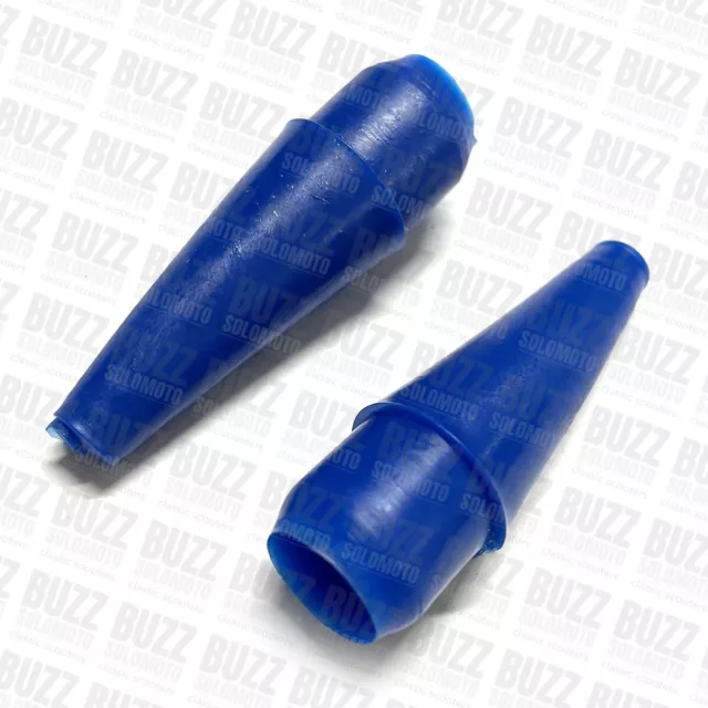 Vespa Lambretta Italian Cuppini Mudguard Embelisher Blue Bullet Ends 14mm