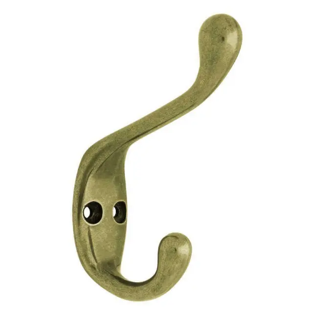 (10-pack)Liberty 3 in. Antique Brass Heavy Duty Coat and Hat Hook
