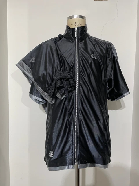 ADIDAS tuta completa Jacket zip big lucida acetata tracksuit top casual size D5
