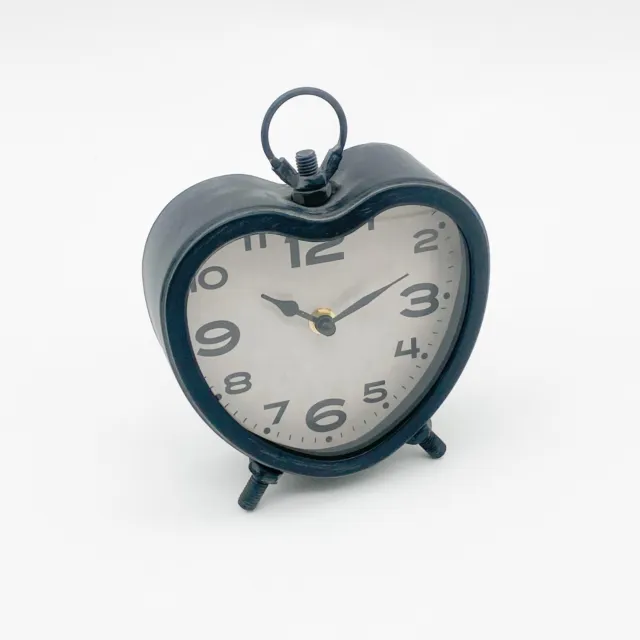 Mantel Clock Heart Table Top Clock Silent Sweep Clock