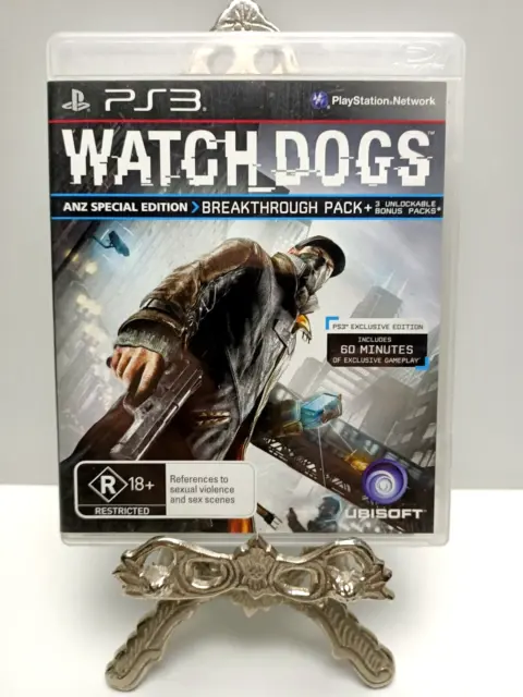 PS3 Sony PlayStation - Watch Dogs :ANZ Special Edition - Manual - Free Post!