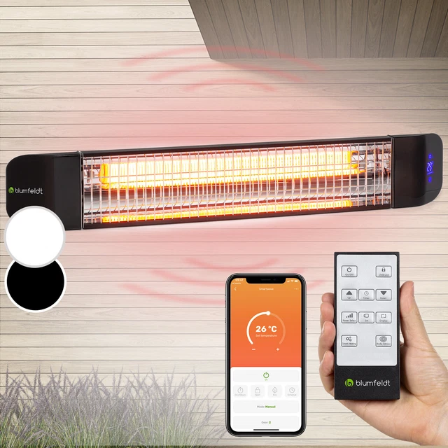 Heizstrahler Infrarot elektronische WiFi Terrasse Wärme Heizer Heizung 2400W