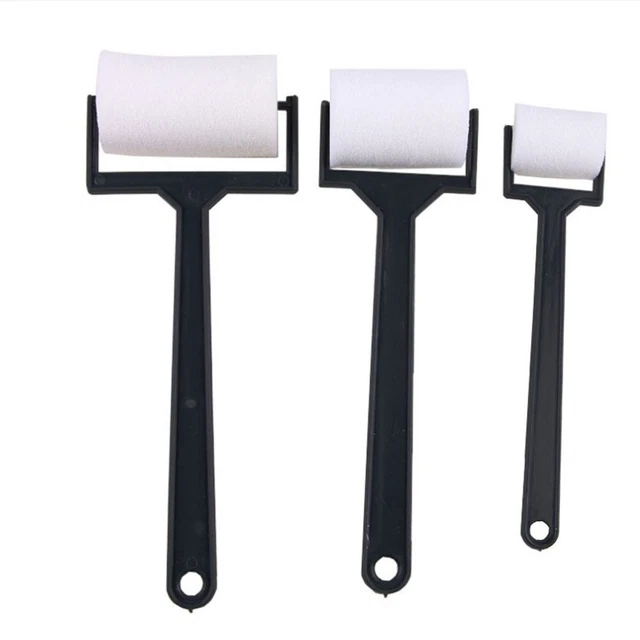 Pinceaux Éponge Pour Peinture - Lot De 4 Tailles - Manche Bois - Pour Peintures Aqueuses Et DIY